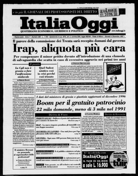 Italia oggi : quotidiano di economia finanza e politica